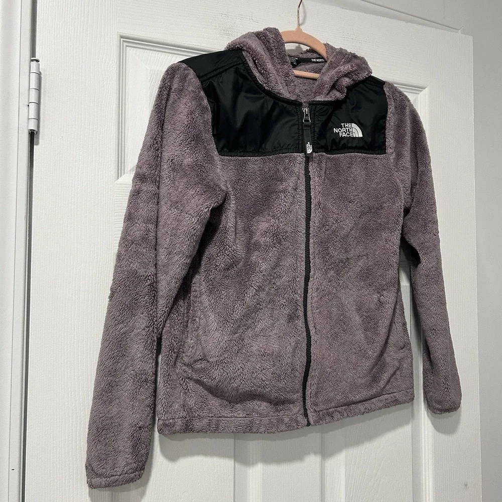 GIRLS YOUTH The North Face Oso Hooded Jacket Large 14/16 Zip Hoodie Ashen Purple